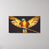 Kleurrijke paraket Winged Bird Canvas Afdrukken (Voorkant)