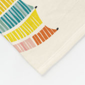 Kleurrijke paraplu – heldere en vrolijke regenacht fleece deken (Hoek)