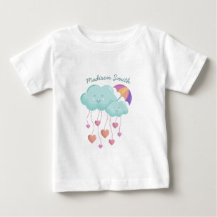 Kleurrijke paraplu met Schattigee wolken