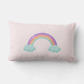 Kleurrijke paraplu met Schattigee wolken Kussen (Achterkant)
