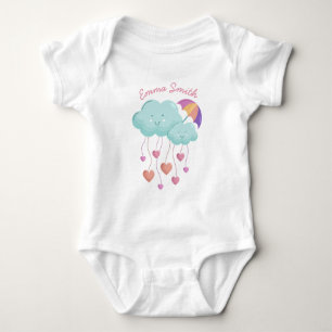 Kleurrijke paraplu met Schattigee wolken Romper