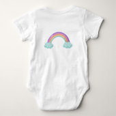 Kleurrijke paraplu met Schattigee wolken Romper (Achterkant)