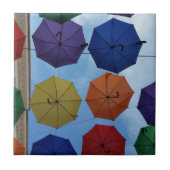 Kleurrijke paraplu tegeltje (Voorkant)