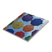 Kleurrijke paraplu tegeltje (Zijkant)