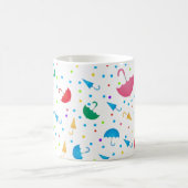Kleurrijke paraplu's en confetti patroon koffiemok (Center)