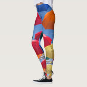 Kleurrijke paraplu's in de hemel blauw oranje rood leggings (Links)