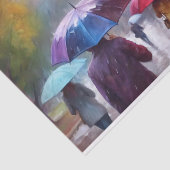 Kleurrijke paraplu's in Regen Decoupage Tissuepapier (Detail)