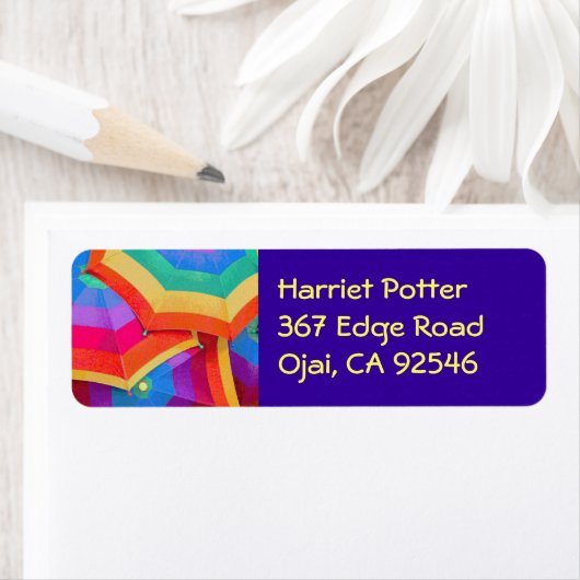 Kleurrijke Paraplu's Schattigee Girly Mode Etiket (Insitu)