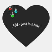  kleurrijke parels hart sticker (Voorkant)