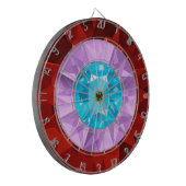 Kleurrijke Pareltjes Dartbord (Voorkant Links)