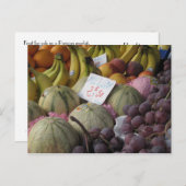 Kleurrijke Parijse fruitmarkt Briefkaart (Voorkant / Achterkant)