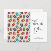 Kleurrijke Parisian Macarons Patroon Verjaardag Be Briefkaart (Voorkant / Achterkant)