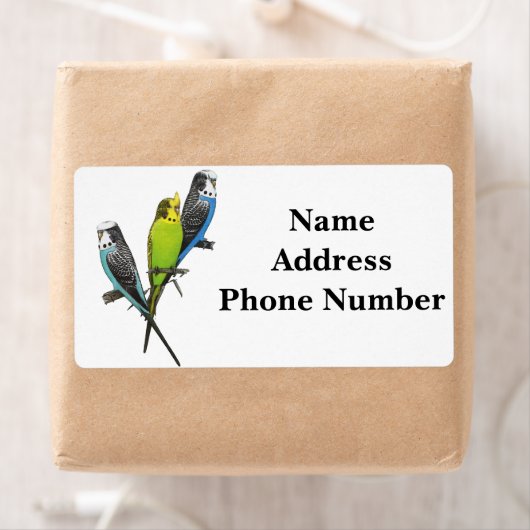 Kleurrijke Parkieten Afbeelding Etiket (Insitu)