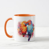 Kleurrijke Parrot Design Cup. Mok (Links)
