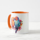 Kleurrijke Parrot Design Cup. Mok (Voorkant links)
