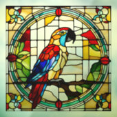 Kleurrijke Parrot Faux Glas in lood Raamsticker (Vel 3)
