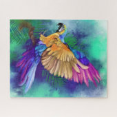 Kleurrijke Parrot Jigsaw Puzzle Waterverf Legpuzzel (Horizontaal)