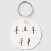 Kleurrijke Parrot Keyring Sleutelhanger (Voorkant)