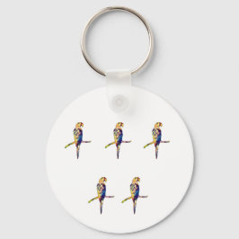 Kleurrijke Parrot Keyring Sleutelhanger
