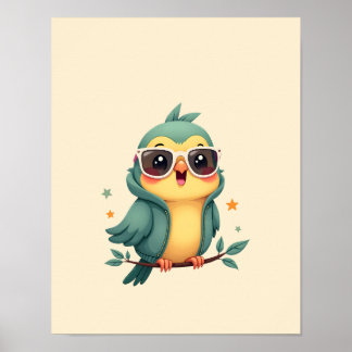 Kleurrijke Parrot Oerwoud Vriend Wall Art Poster