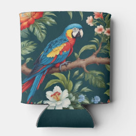 Kleurrijke Parrot Tropical Oerwoud Leaves Blikjeskoeler