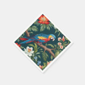 Kleurrijke Parrot Tropical Oerwoud Leaves Servet (Hoek)