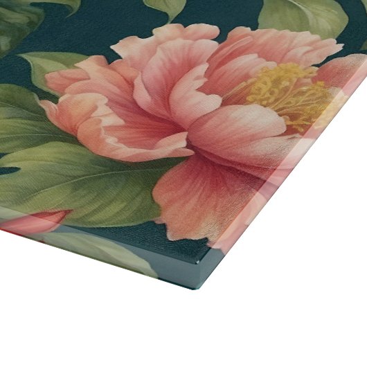 Kleurrijke Parrot Tropical Oerwoud Leaves Snijplank (Hoek)