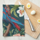 Kleurrijke Parrot Tropical Oerwoud Leaves Theedoek (Quarter Fold)