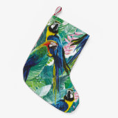 kleurrijke parrots en exotische bloemen kleine kerstsok (Voorkant (Hangend))