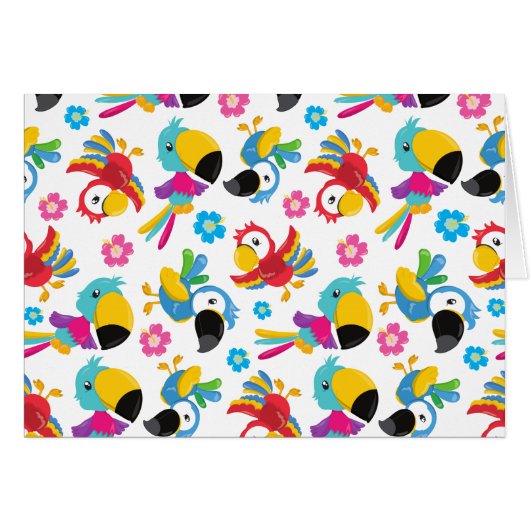 Kleurrijke parrots, tropische parrots, vogels, blo (Voorkant Horizontaal)