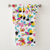 Kleurrijke parrots, tropische parrots, vogels, blo bad handdoek (Insitu)