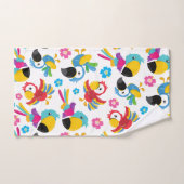 Kleurrijke parrots, tropische parrots, vogels, blo bad handdoek (Handdoek)