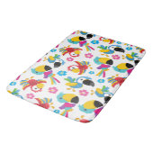 Kleurrijke parrots, tropische parrots, vogels, blo badmat (Gekanteld)