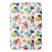 Kleurrijke parrots, tropische parrots, vogels, blo badmat (Voorkant Verticaal)