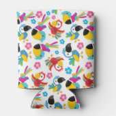 Kleurrijke parrots, tropische parrots, vogels, blo blikjeskoeler (Achterkant)