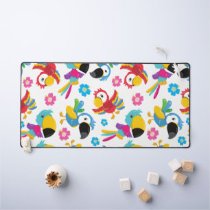 Kleurrijke parrots, tropische parrots, vogels, blo bureaumat