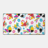 Kleurrijke parrots, tropische parrots, vogels, blo bureaumat (Voorkant)