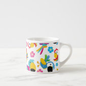 Kleurrijke parrots, tropische parrots, vogels, blo espresso kop (Rechts)