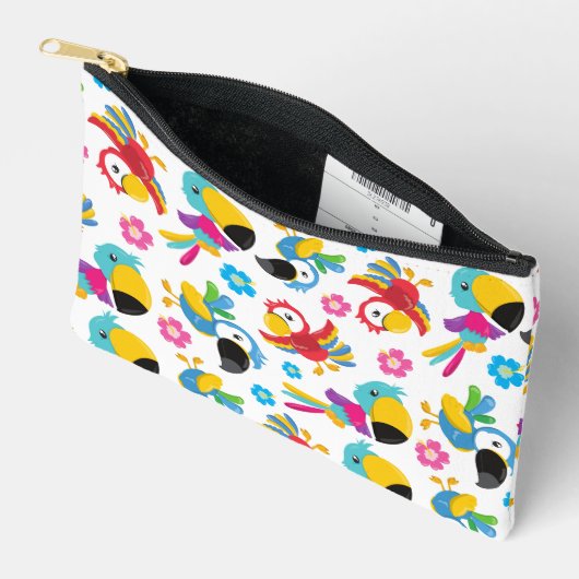 Kleurrijke parrots, tropische parrots, vogels, blo etui (Open)