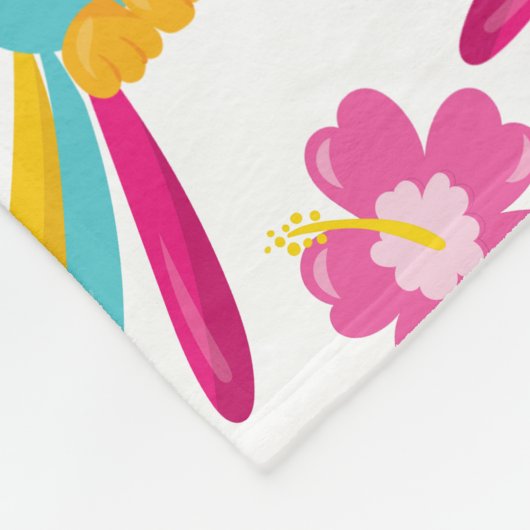 Kleurrijke parrots, tropische parrots, vogels, blo fleece deken (Hoek)