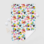 Kleurrijke parrots, tropische parrots, vogels, blo golfhanddoek (Insitu)