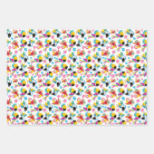 Kleurrijke parrots, tropische parrots, vogels, blo inpakpapier vel (Voorkant)