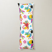 Kleurrijke parrots, tropische parrots, vogels, blo lichaamskussen (Achterkant (Verticaal))