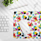 Kleurrijke parrots, tropische parrots, vogels, blo muismat