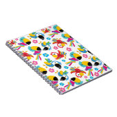 Kleurrijke parrots, tropische parrots, vogels, blo notitieboek (Rechterzijde)