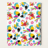 Kleurrijke parrots, tropische parrots, vogels, blo planner (Achterkant)