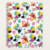 Kleurrijke parrots, tropische parrots, vogels, blo planner (Voorkant)