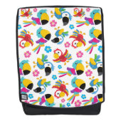 Kleurrijke parrots, tropische parrots, vogels, blo rugtassen (Voorkant)