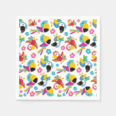 Kleurrijke parrots, tropische parrots, vogels, blo servet (Voorkant)