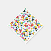 Kleurrijke parrots, tropische parrots, vogels, blo servet (Hoek)